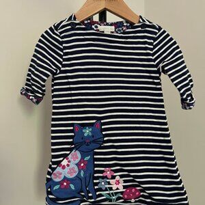 JojoMamanBebe Cat Appliqué Dress